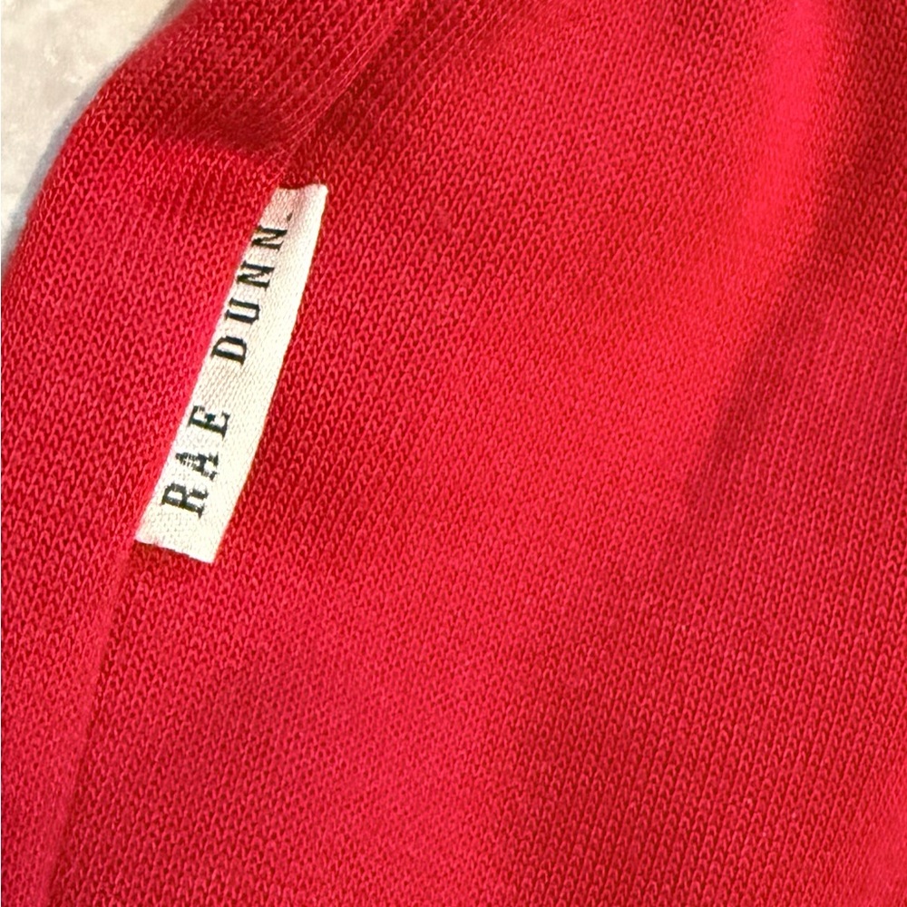 Rae Dunn “BELIEVE.” Red Sweatshirt & Jogger Set | Size S | Cozy Lounge - Picture 7 of 10